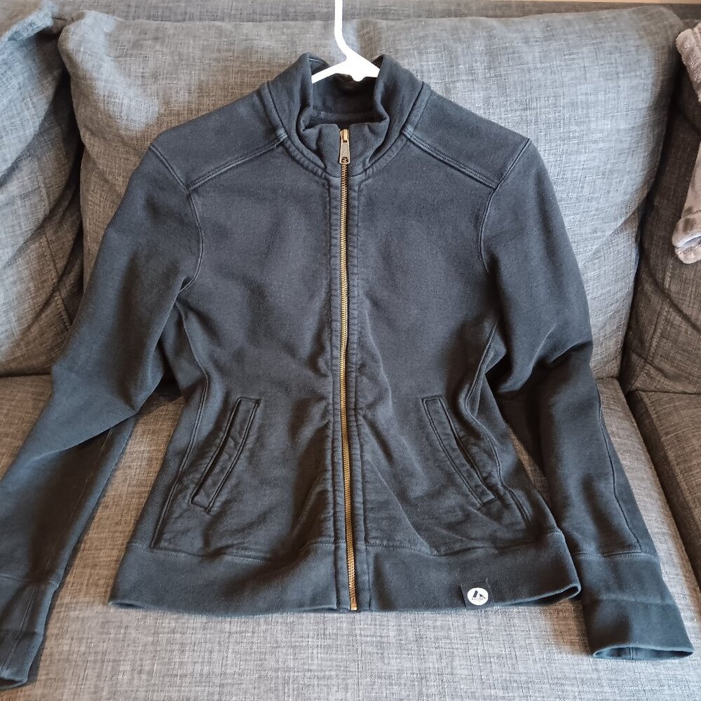 Black American Giant Women's Moto Full Zip Jacket Size M Medium